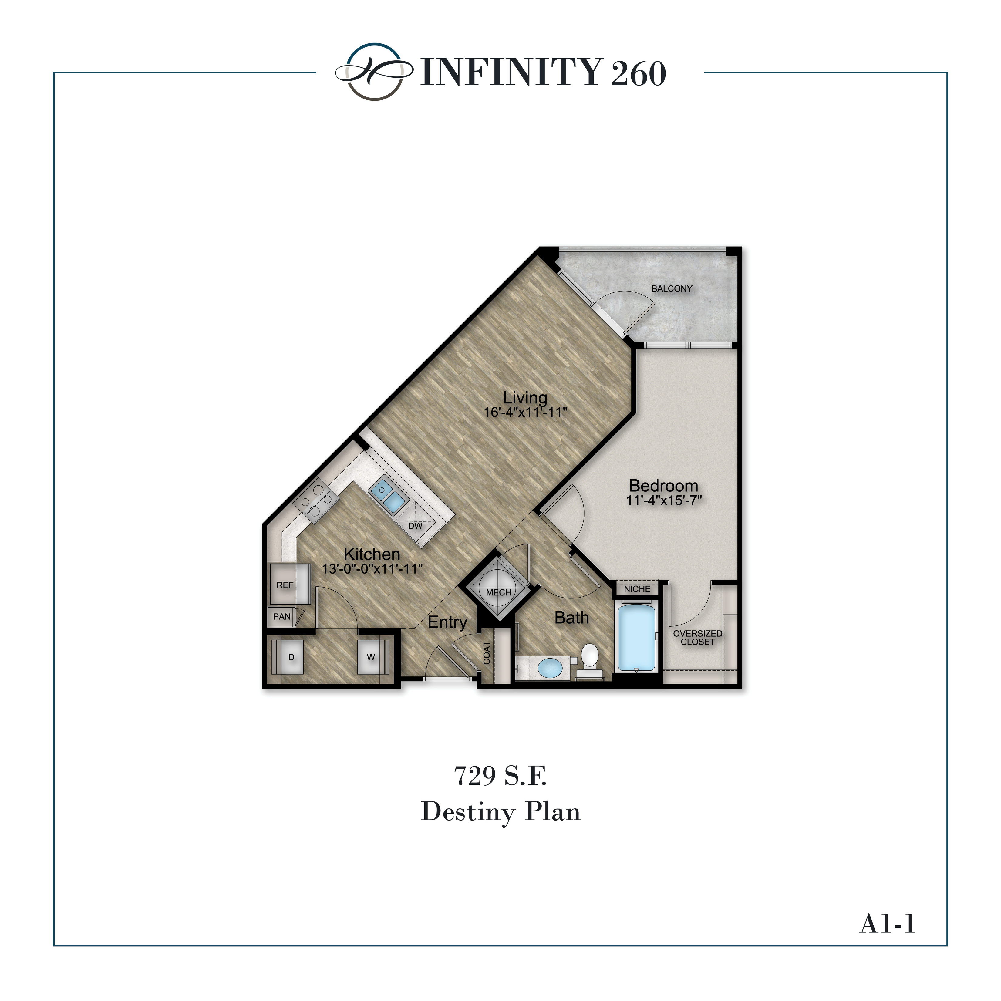 One Bedroom - Destiny A1-1